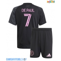 Camisa de time de futebol Inter Miami Rodrigo De Paul #7 Replicas 2º Equipamento Infantil 2025-26 Manga Curta (+ Calças curtas)